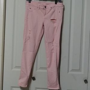 GRAY JEANS Distressed Ankle Skinny